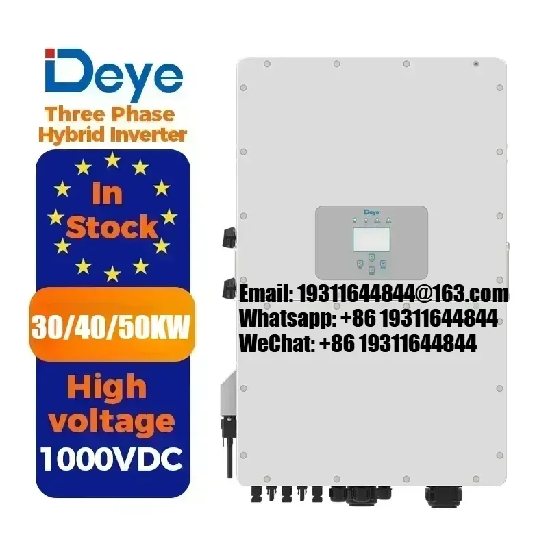 Deye NEW 3 Phase 380v 50KW SUN-29.9/30/35/40/50K-SG01HP3 Hybrid Solar Inverter