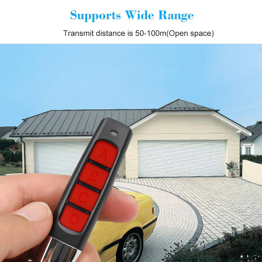 433MHz Copy Remote Control Auto 4 Channe Code Garage Gate Door Opener Remote Control Duplicator Cloning Code Car Key