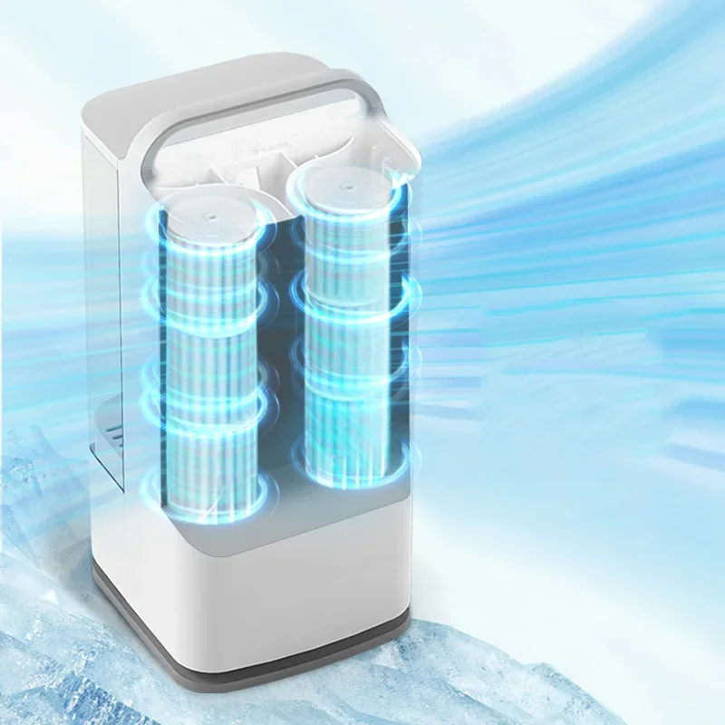 Portable Mist Air Conditioner Fan with Smart Touch Controls and Timer Function—Multifunctional Air Cooler for Home and Office
