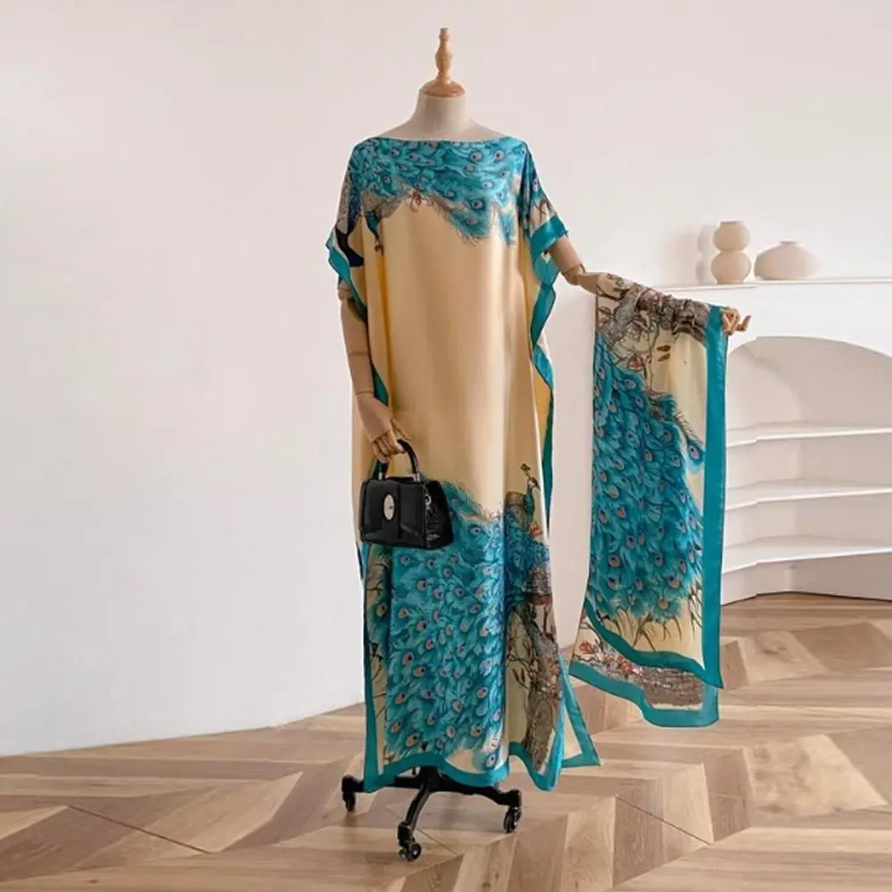 New Floral Butterfly Peacock Women's Scarf Elegant Soft Print Cape Shawl Casual Fashion Accessories Cape Shawl Scarf for Women