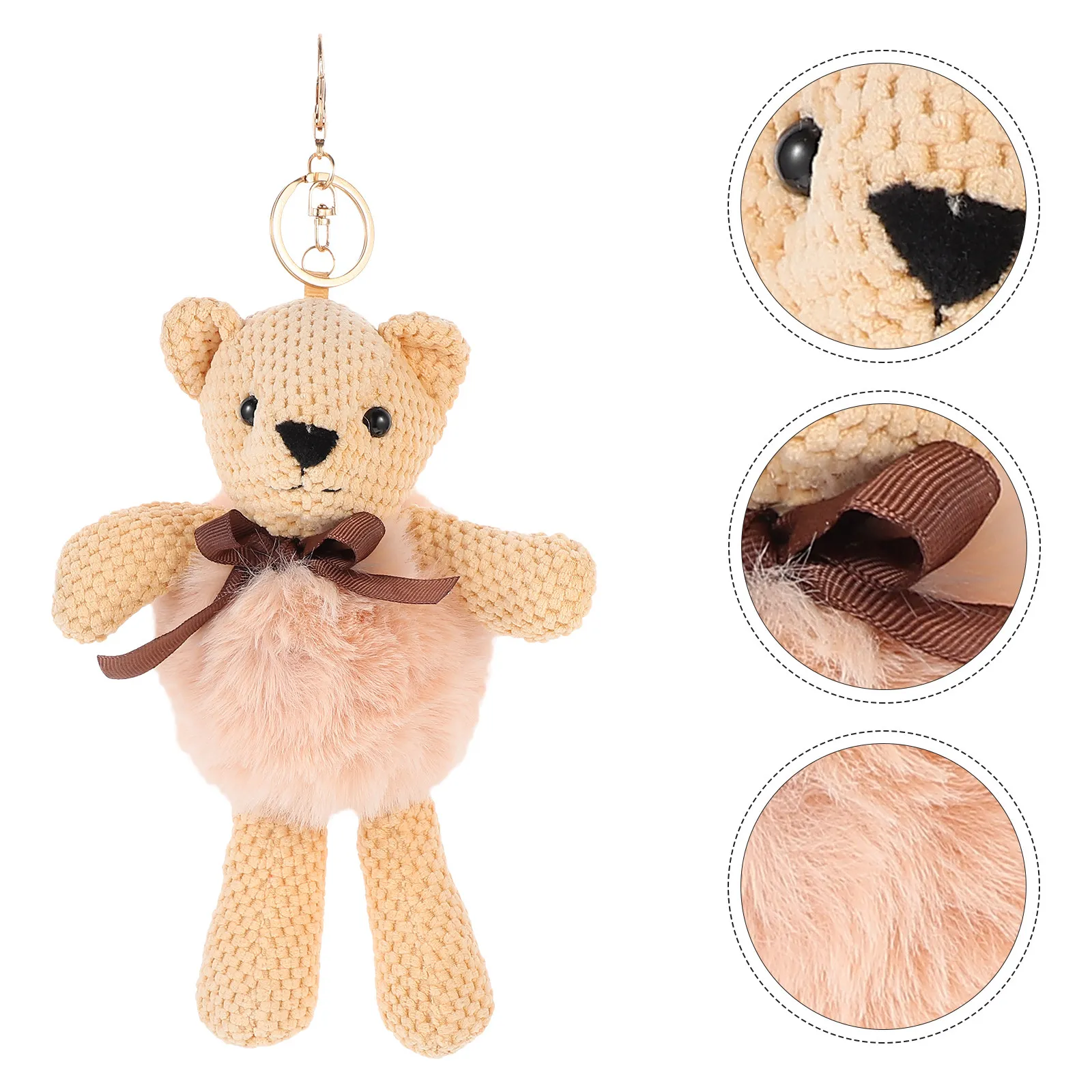 

1Pcs Pineapple Bear Keychain Fun Cartoon Key Ring for Car Keys Bag Charm Organizer Trendy Backpack Pendant for Girls Boys Women