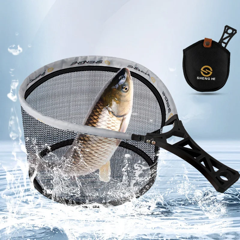 

Handle Fly Fishing Hand Net Collapsible Small Mesh Foldable Landing Net Fishing Lures Net Outdoor Stream Fishing Tools Accessory