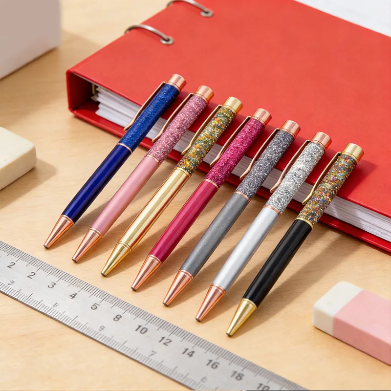 1 Set of Personalized Custom Ballpoint Pens, Laser-Engraved Text, New Stylish Gold Powder Oil-Filled Pens, Dazzling Liquid Sand Creative Metal Crystal Gift Pens, Gold Foil Pens, Personalized Name Ballpoint Pens with Storage Bag, Unique Stationery Gifts for Men and Women, Ideal Pens for Office, University, Signature Writing, and Journaling, Personalized Ballpoint Pens for Wedding Favors, Business Advertising Promotions, Team Gifts, and Party Souvenirs