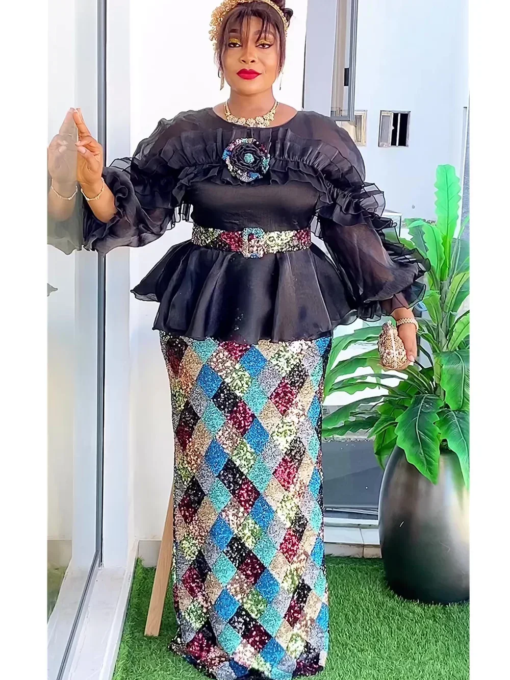 فساتين سهرة مقاس كبير للنساء فستان ترتر فاخر أفريقي أنيق لحفلات الزفاف التركية فستان طويل ملابس أنقرة للسيدات