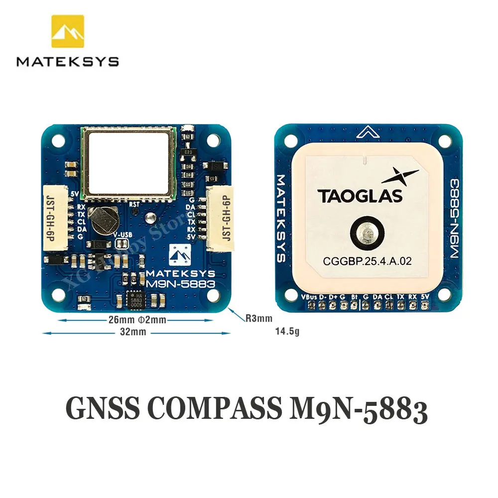 MATEK MATEKSYS GNSS COMPASS M9N-5883 GPS for Long Rang RC FPV Drone