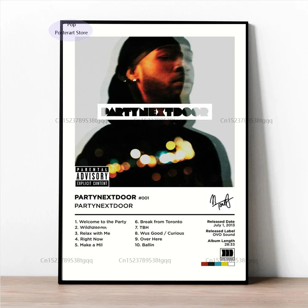 GX709 PartyNextDoor Music Tracklist Album Pop Music Cover Poster Prints Canvas Painting Wall Art Picture Living Room Home Decor