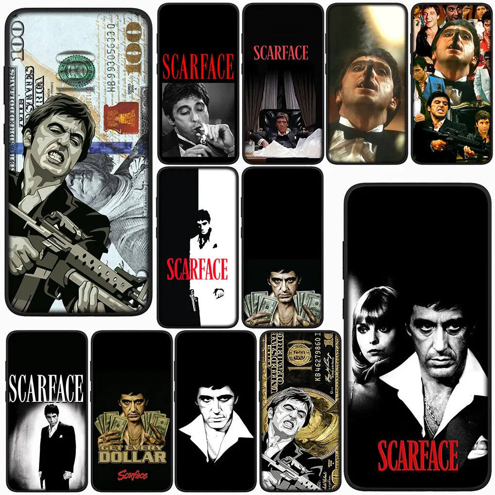 Scarfaces Al Tonys Pacinos Montana для Motorola Moto Edge 50 One 30 Fusion 40 neo Ultra Pro G60 G40 E22 E15 E14 G85 G84 Чехол