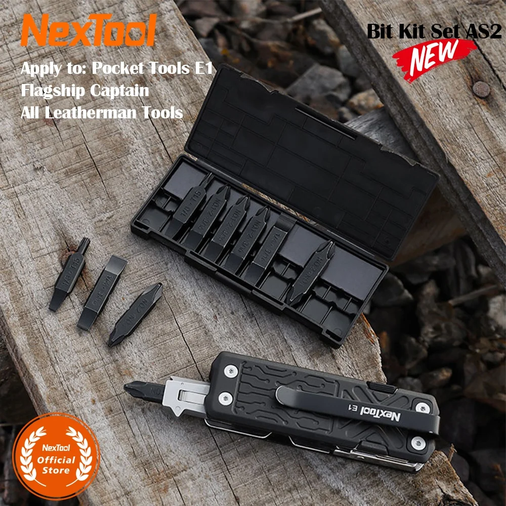 NexTool AS2 عرافة بت طقم ملحقات مفك بت عدة لأدوات الجيب NexTool E1 الرائد الكابتن أدوات يدوية أداة متعددة
