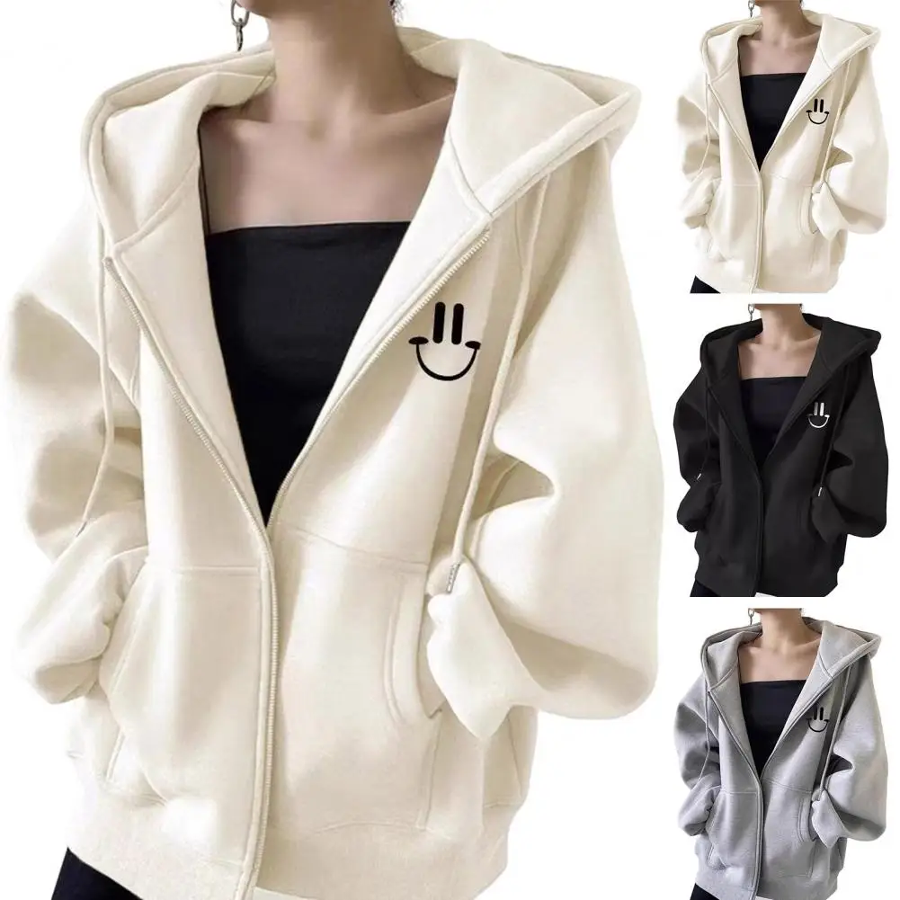 Sweatshirt Thick Plush Lined Neutral Sweater Women's Yoga Top Hoodie Couple Loose Sweater Jacket Sports and Leisure Versatile