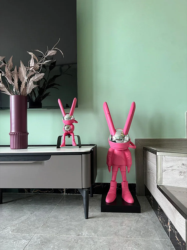 Modern luxury space machinery rabbit handmade fashion play sales office model room living room TV cabinet decorative art