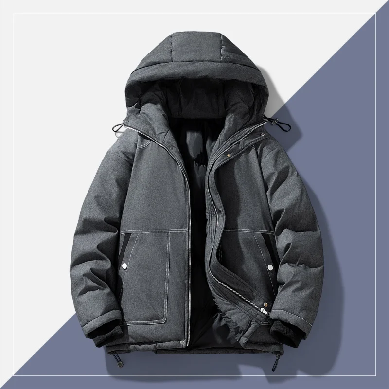 

Ретро-куртка в американском стиле из хлопка, зимняя, теплая, с капюшоном, мужская, высококачественная, ветрозащитная, морозостойкая, модная, городская, S...