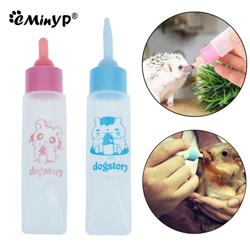 Biberón de alimentación de leche para mascotas, tetina de silicona para bebé, hámster, gato recién nacido, biberón para lactancia, gatito, cachorro, herramienta de alimentación de animales pequeños