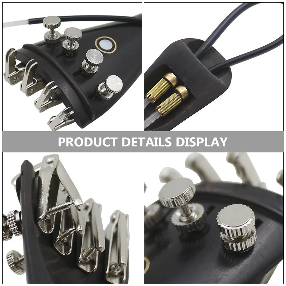 

1Set Ebony Violin Kit Durable Fine Workmanship Complete Violin Accessories Instrument Supplies Instrument Supplies