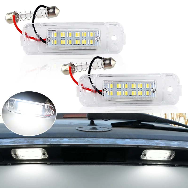 

2pcs Car LED License Number Plate Light No Error For Mercedes Benz W163 W164 X164 W251 V251 ML 280 320 420 GL 350 500 550 AMG