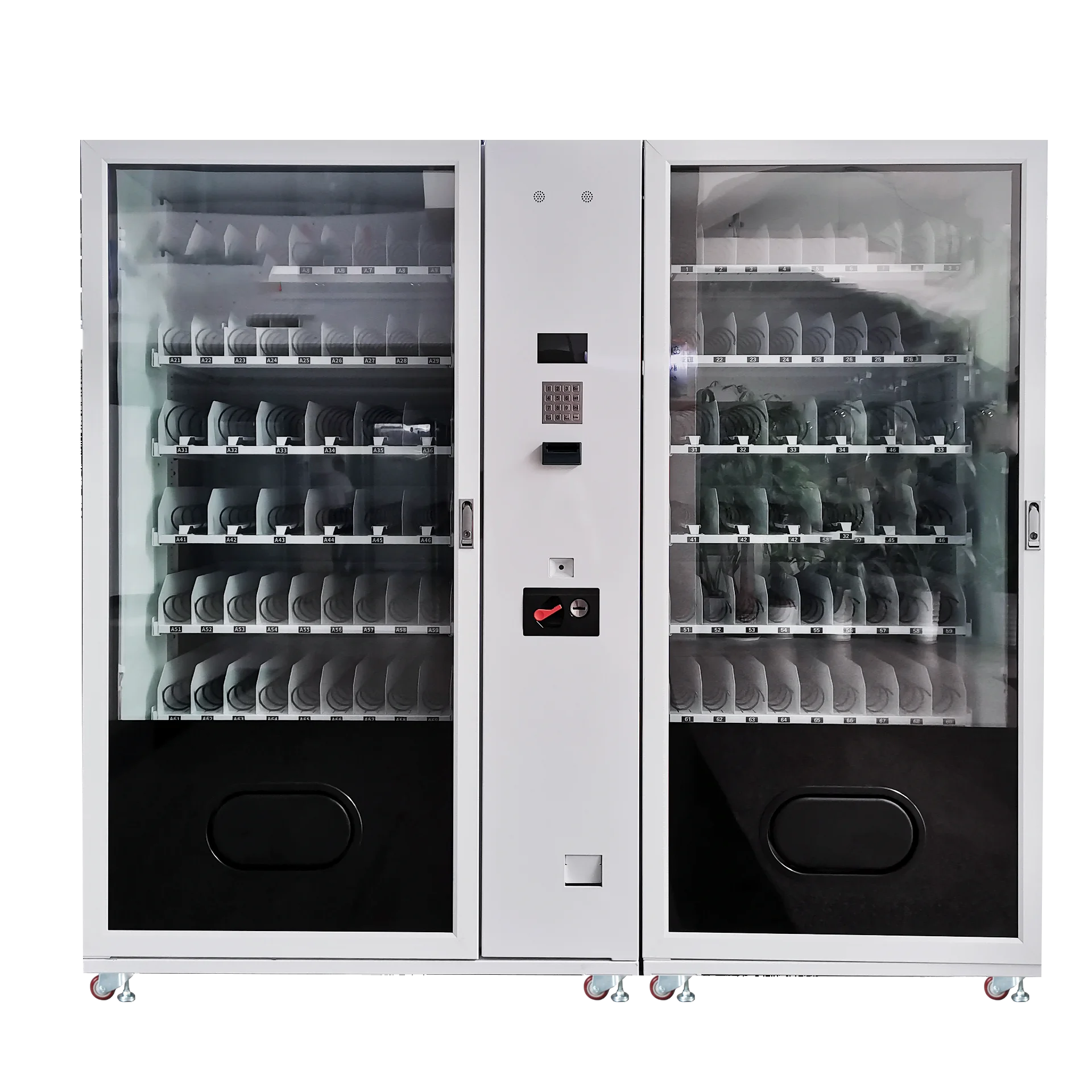 Large capacity automatic cola bottled canned cold drink and snack metal keyboard vending machine factory supply