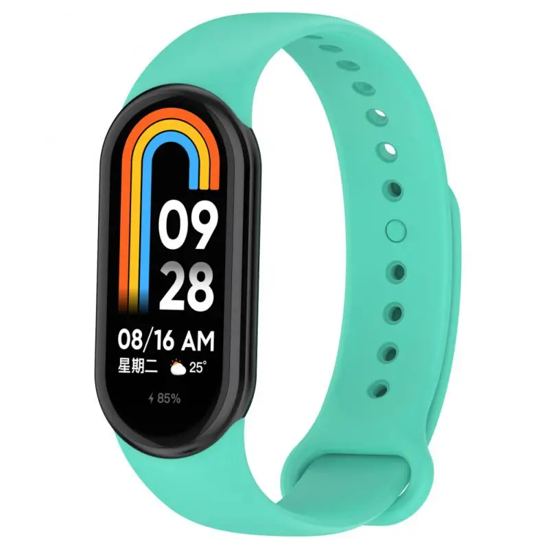 Gelang karet tali Mi Band 8, untuk Mi Band 8 steker silikon TPU NFC aksesori gelang pintar silikon Mi Band 8 Gelang