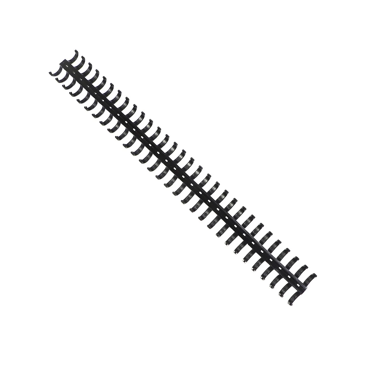 10Pcs Loose-Leaf Plastic Comb Binder Spines Black Flexible 10 Hole Binding Rings for Notebook Report Office Supplies Spiral Ring