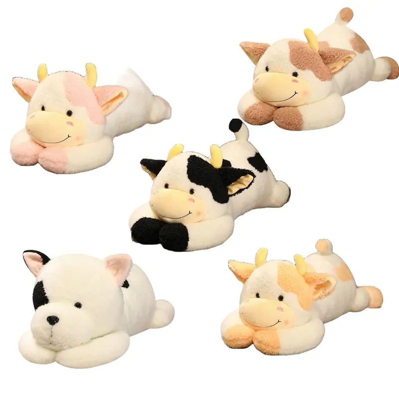 

90/110CM Lovely Milk Cow Plush Toys Cartoon Stuffed Animal Cattle Dolls Sleeping Pillow Girls Birthday Gifts