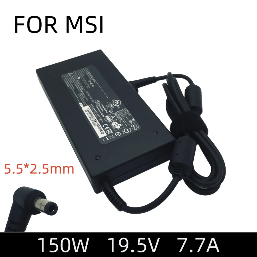 

19.5V 7.7A 150W Laptop Adapter For Msi GS40 GS60 GS70 GF62 MS-16H7 MS16H Ghost Pro606 Charger A14-150P1A