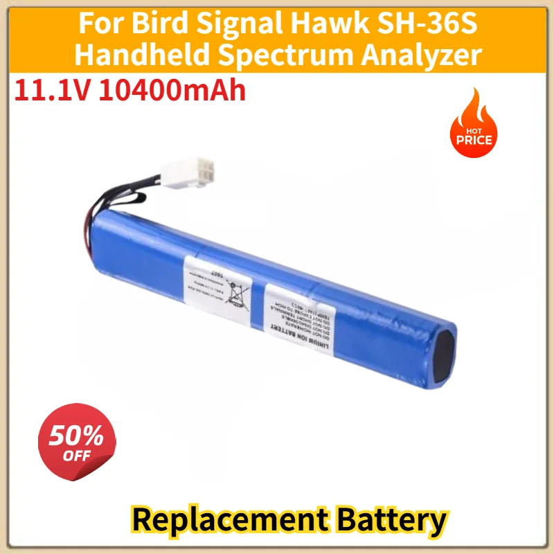 

11.1V 10400mAh Battery For Bird Signal Hawk SH-36S Handheld Spectrum Analyzer High Capacity Replacement Battery