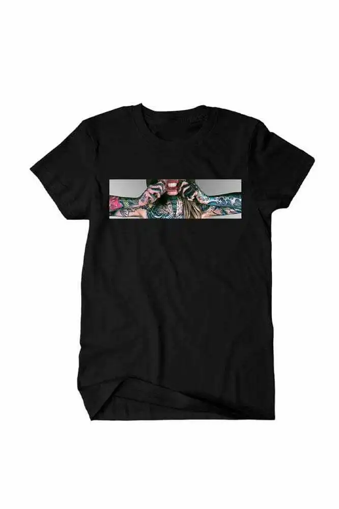 NEW InkAddict UNISEX ANDREA LIP Tee Shirt BLACK XSMALL-3XLARGE TATTOO LIMITED