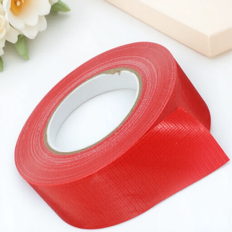 

1 Roll Waterproof Heavy Duty Duct Red Adhesive For Diy Repair Outdoor Indoor Use Multipurpose Sturdy Packaging Bundling Sealing