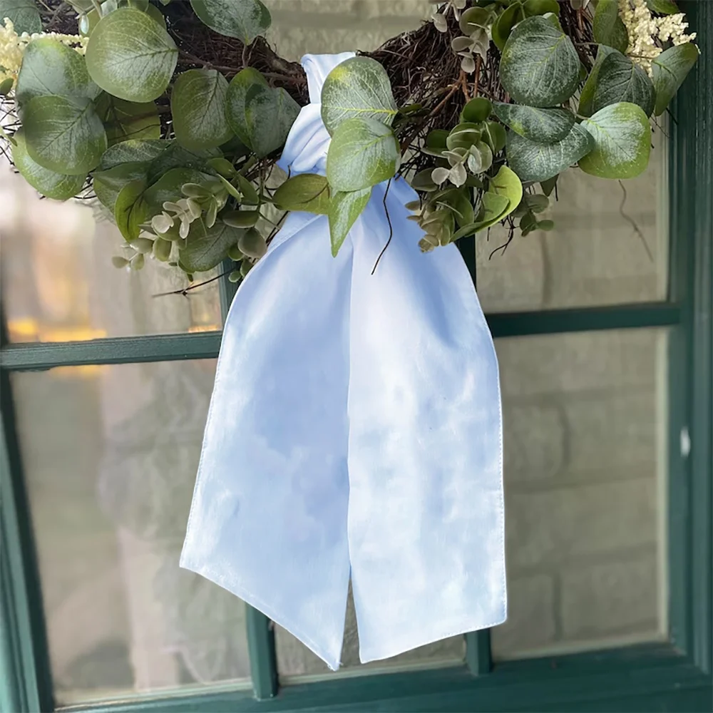 Easter Wreath Sash Bow For Easter Basket Ribbon Cotton Door Hanger Spring Home Party Decorations Housewarming Gift