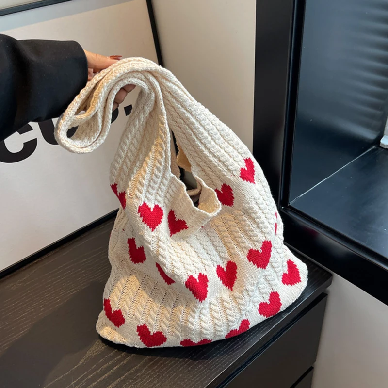 2026 Summer Casual Woven Designer Knitted Handbags Female Shopper Totes Large Capacity Women's Shoulder Bag