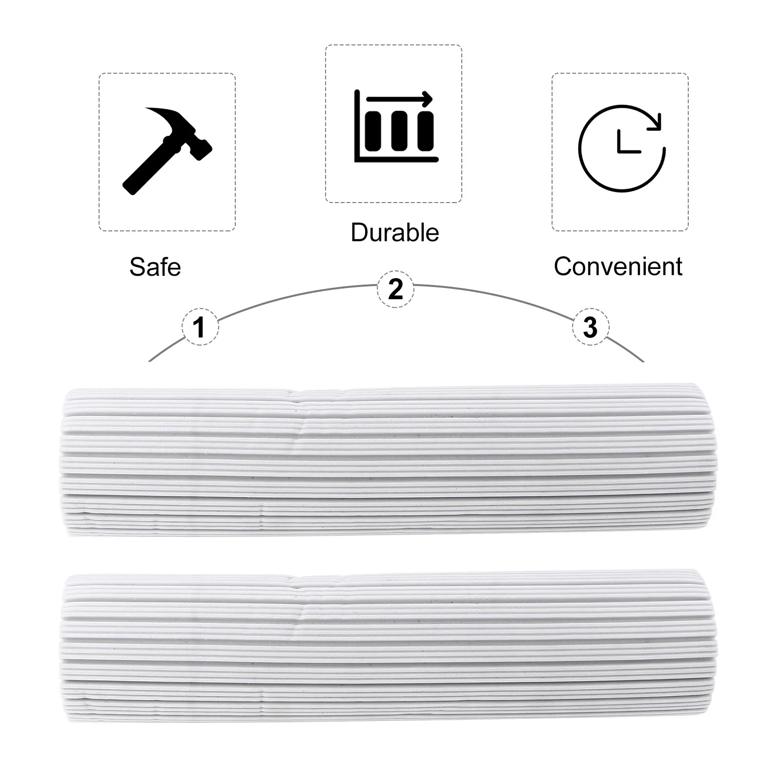 2Pcs Absorbent Mop Head Refills Sponge Roller Replacement Softens Instantly When Wet Non-Scratch Floor Mop Heads for Wood Tile