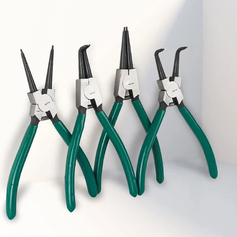 7Inch Circlip Pliers Set Internal Straight Rings Pliers External Curved