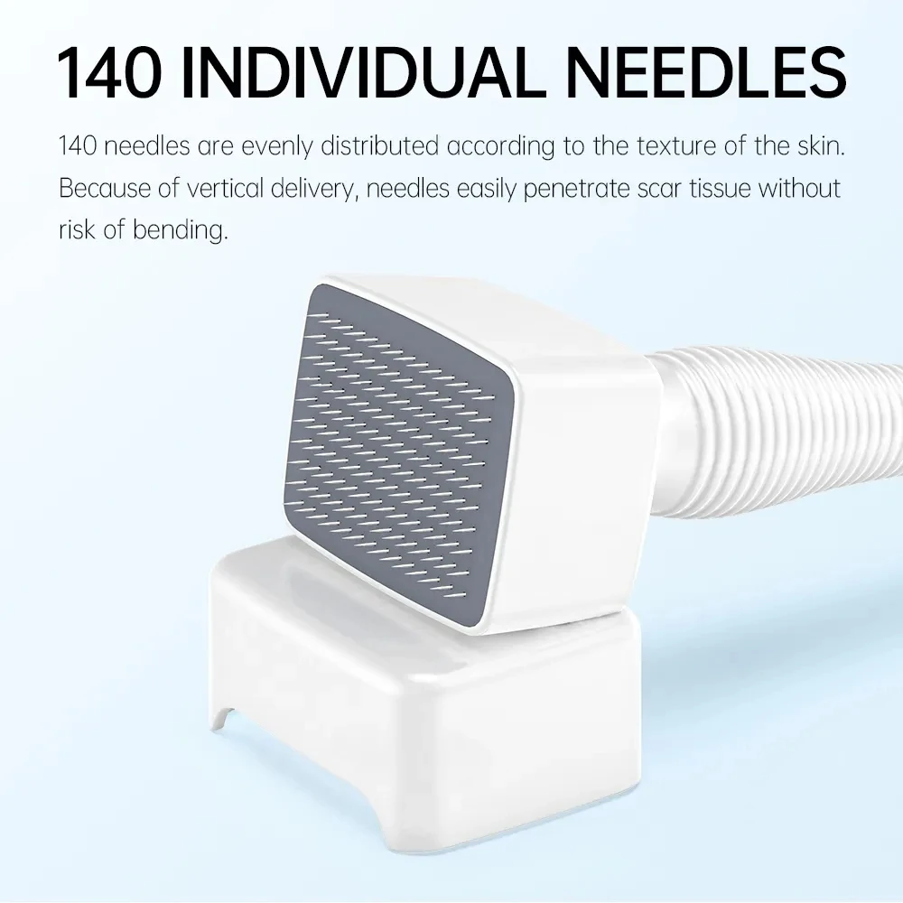 Verstelbare Titanium Naald Derma Stempel Hoofdhuid Massager Infusie Systeem 140 Spelden Micro Naalden Huidverjonging Tool