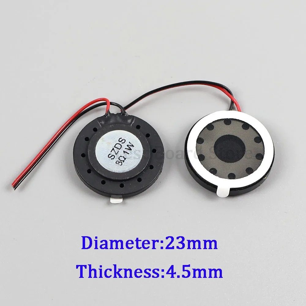 2PCS 13mm 15mm 16mm 18mm 20 23 26 28 30 MM Mini Speaker Round Runway Loudspeaker 8Ohm 0.5W For MP4 Toys Cellphone Small Audio