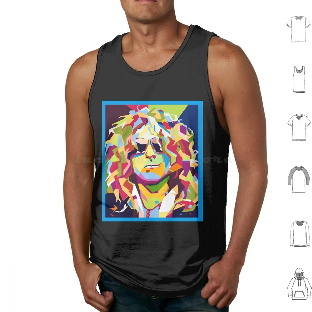 Ian Hunter Musician Wpap Tank Tops Print Cotton Music Music Glam Band Pop 80s Brian Eno 70s Eno Bowie Bryan Ferry Album