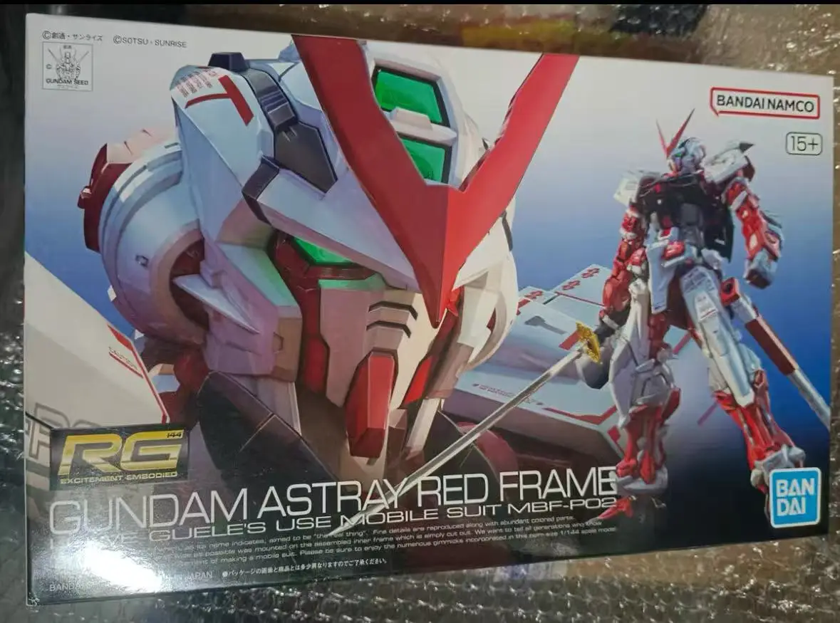 

Bandai Original GUNDAM Anime Model RG 1/144 GUNDAM ASTRAY RED FRAME Action Figure Assembly Model Toys Gifts for Children