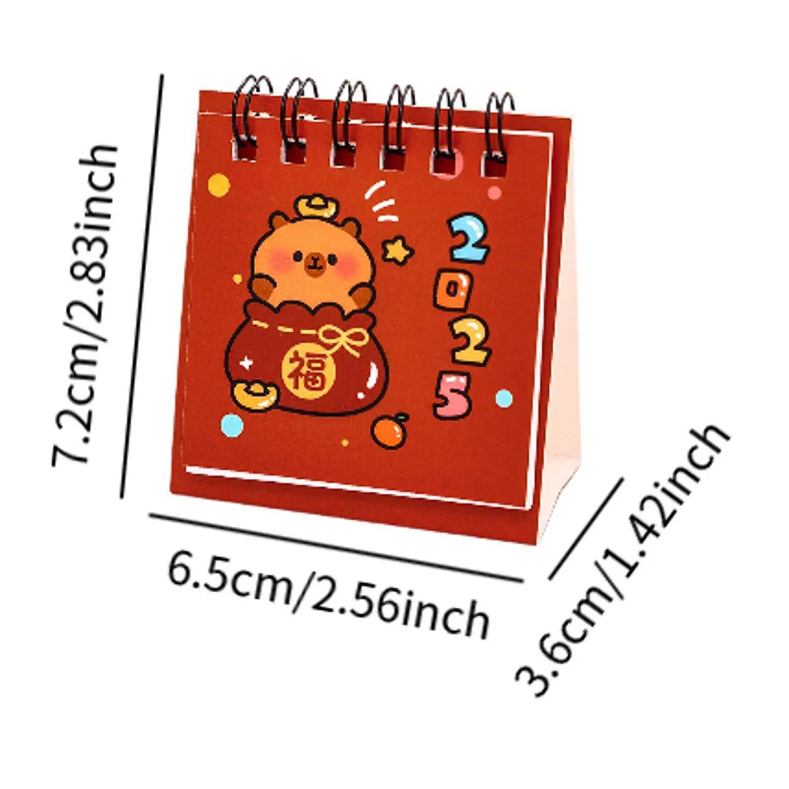 2025 Standing Desk Calendar Standing Flip Calendar for Desktop Daily Use