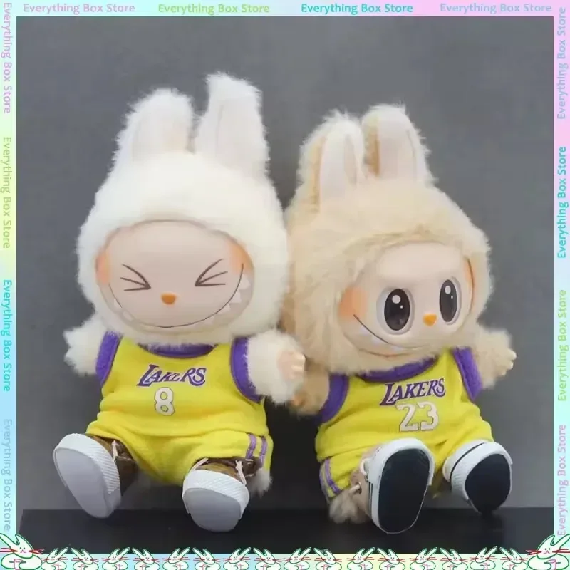 

For 15-17 Cm Generation Labubu Universal Dolls Jacket Set Scarf Hat Bag Dolls Accessories Cute Decoration