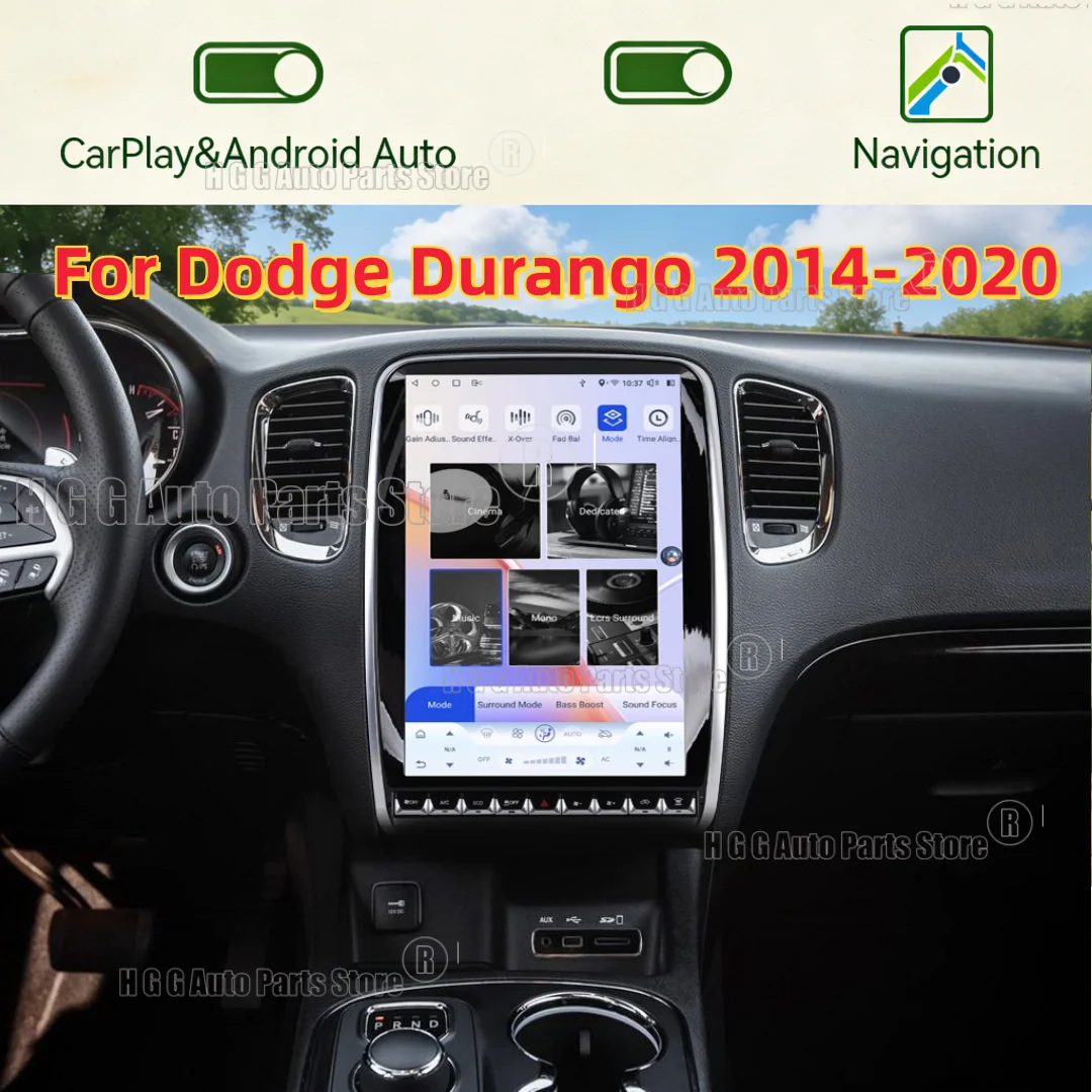MZ For Dodge Durango 2014-2020 14.5inch GPS Carplay Car Multimedia Video Player Stereo Navi Head Unit Tesla Android Screen Radio