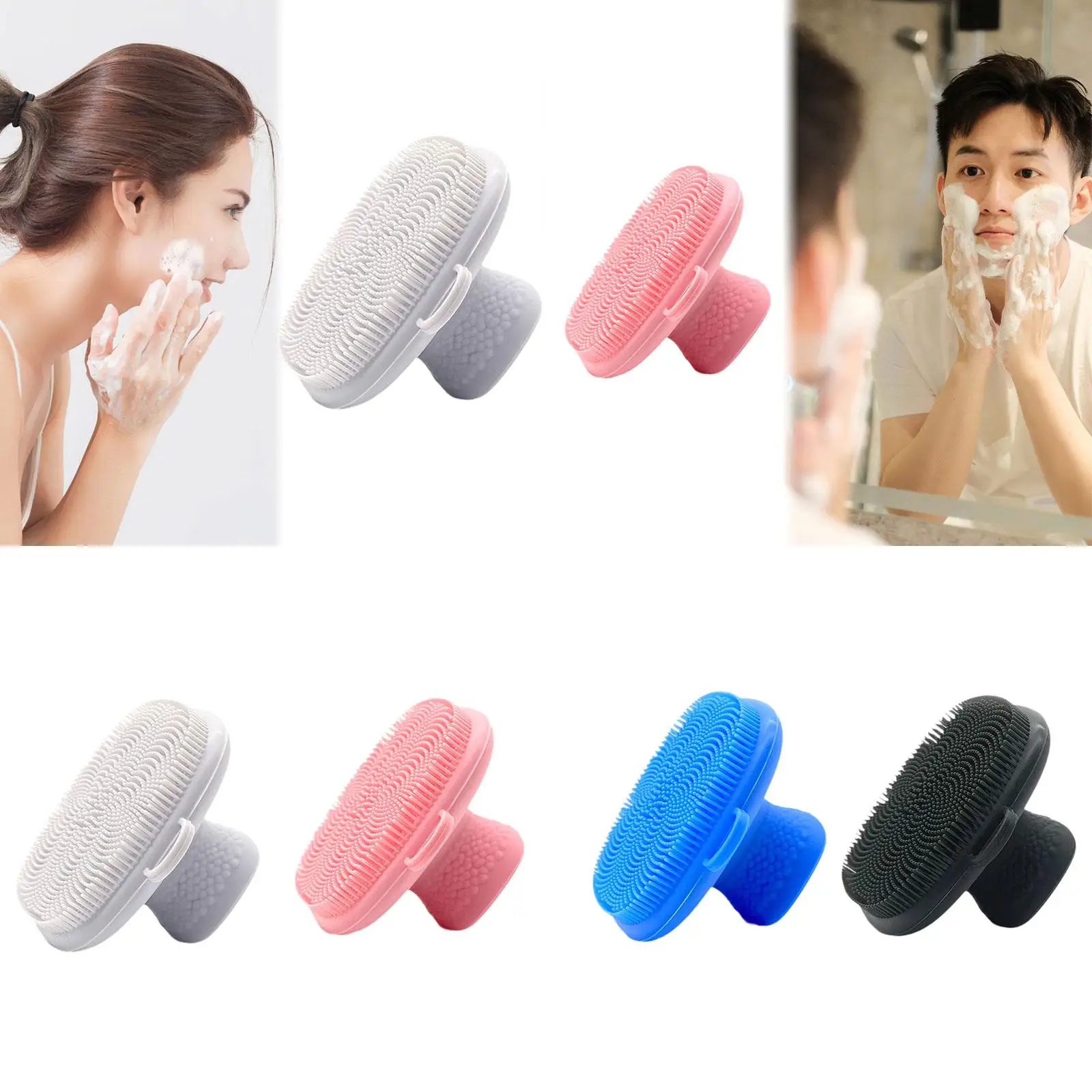 Face Brushes for Cleansing Soft Remover Flexible Scrubber Care Tool Wet and Dry Soft Silicone Face Wash Brush