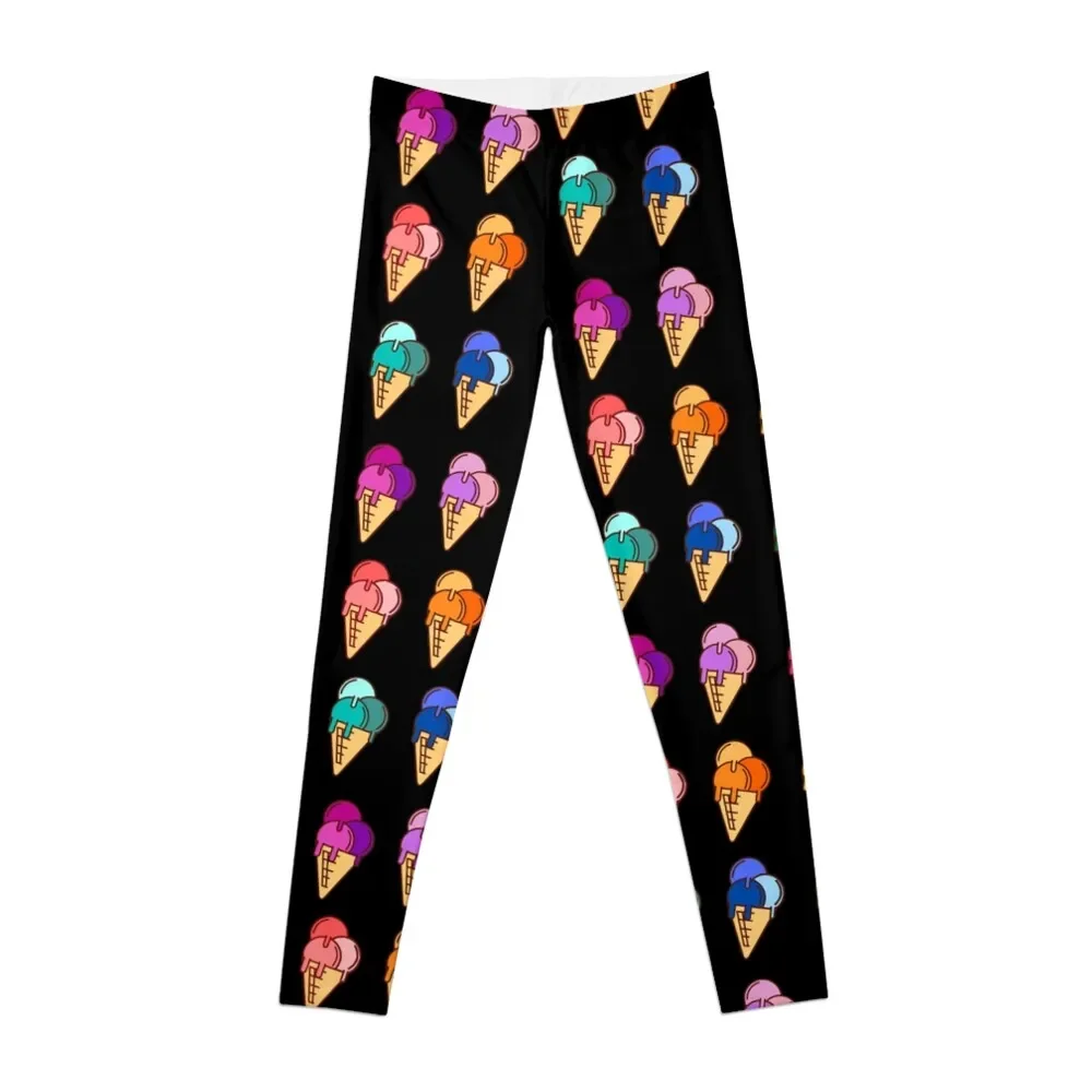 

Ice cream Sticker pack Leggings for physical Sports pants woman sport legging Womens Leggings