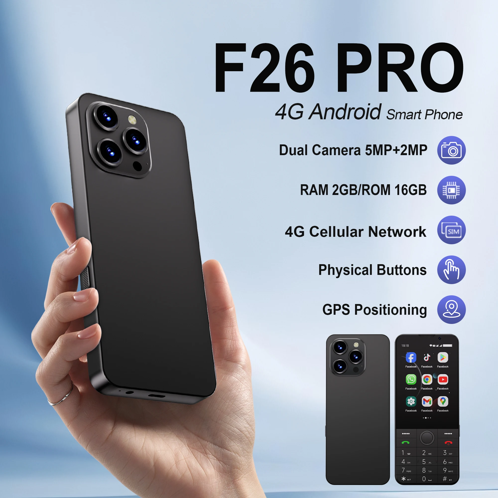 �y�Z�[�����zSERVO F26 PRO 4G LTE �^�b�`�X�}�[�g�t�H�� Android 11.0 OS 16GB ROM Google Play GPS �t���b�V�����C�g WiFi FM���W�I �{�^���� �X�}�[�g�t�H��