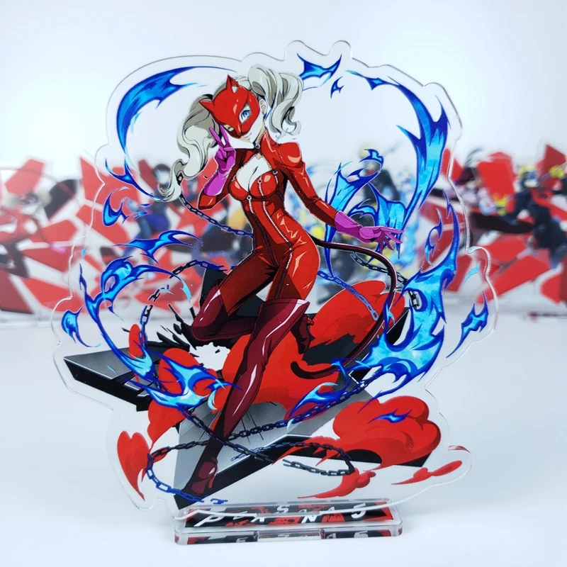 لعبة P5 Amamiya Ren Ryuuji Morgana Takamaki Ann Niijima Makoto Figure Doll Anime Acrylic تقف لعبة كوسبلاي للهدايا