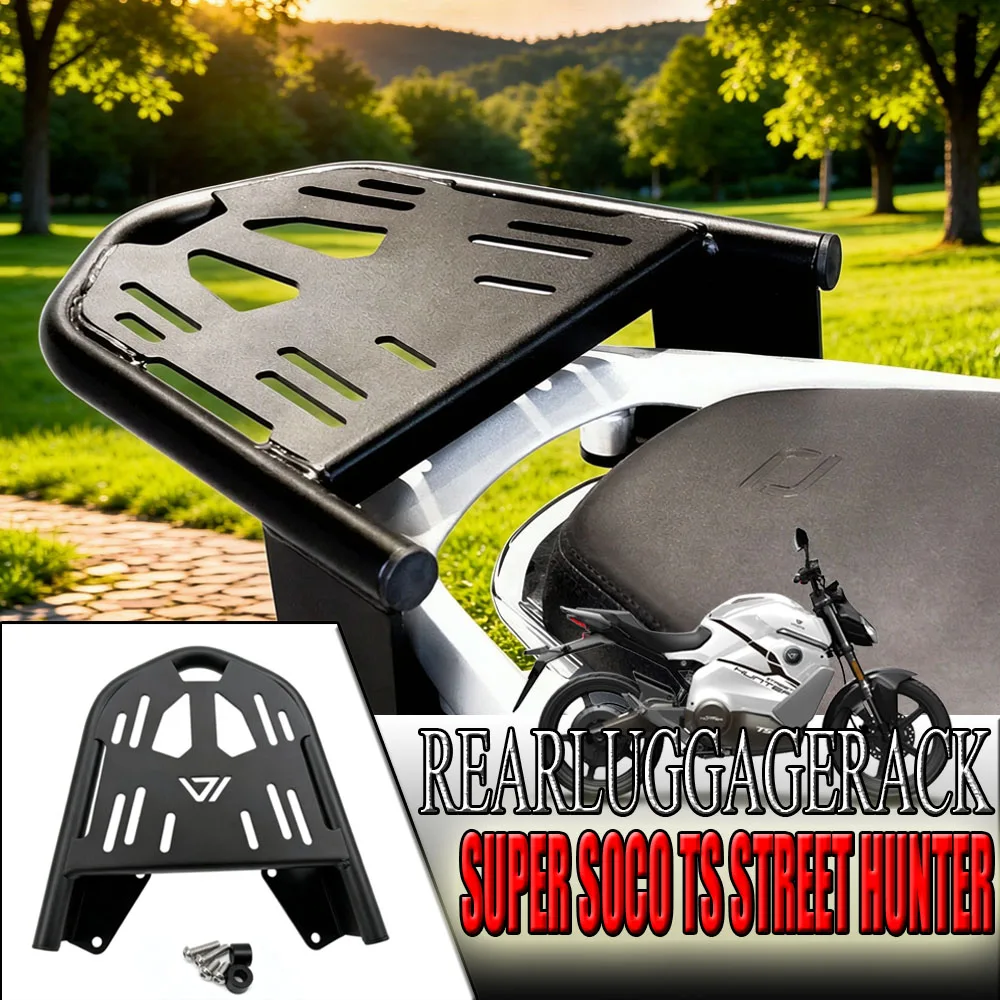 Motorcycle Rear Rack Luggage Carrier Trunk Bracket Compatible With Super Soco VMOTO TS Street Hunter TSStreet PRO 2024+