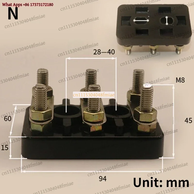 Motor Terminal Block M4 M6 M8 M10 M12 Three Phase Motor Junction Board Wire Post Parts
