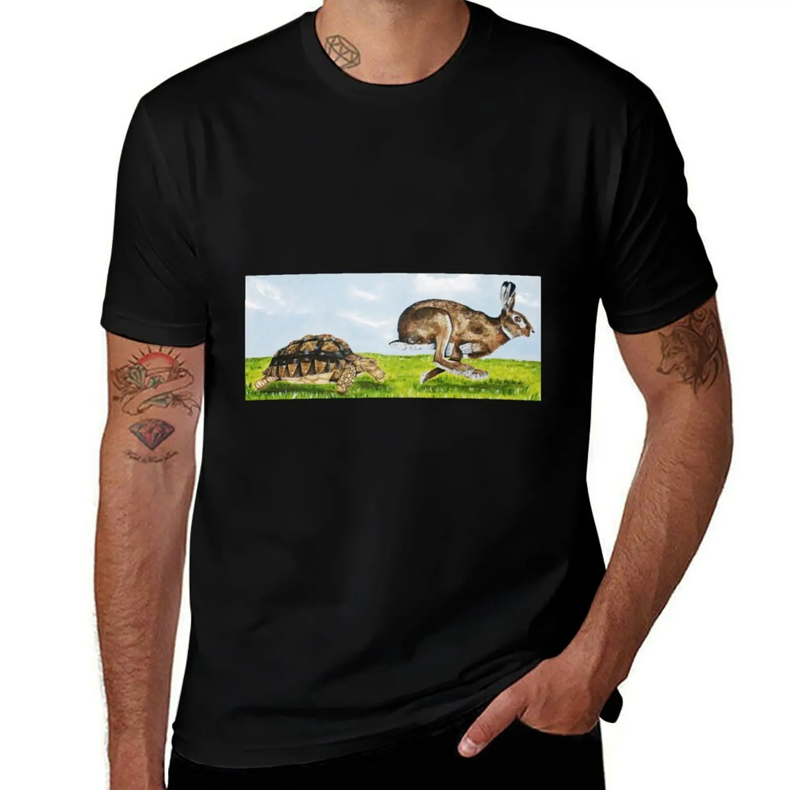 

The Tortoise and the Hare T-Shirt t shirts for man graphic vintage t shirts for man slim fit T-Shirt