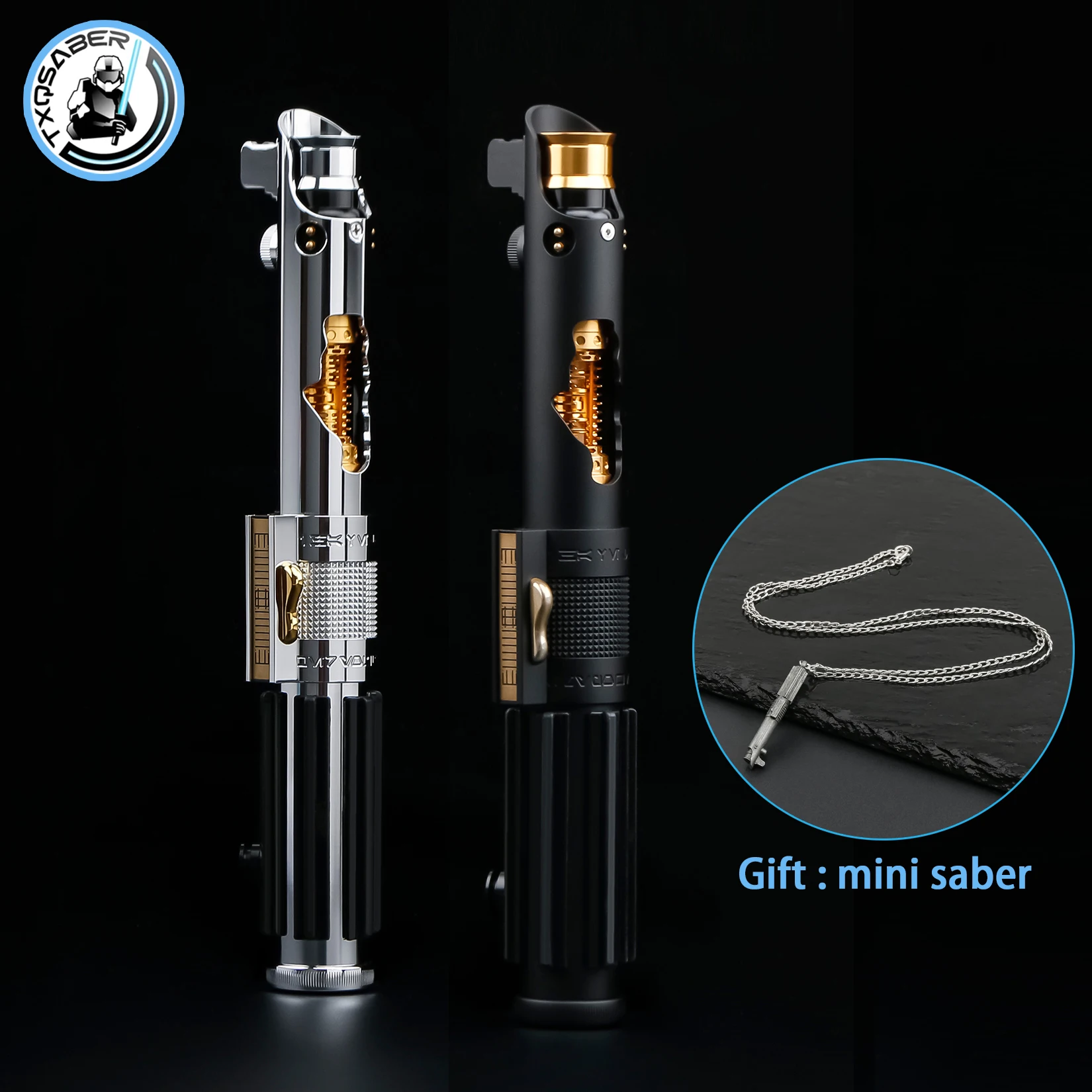 Knightfall Anakin TXQSTUDIO Lightsaber SDRGB Pixel No Blade FOC Metal Hilt Light Saber Parts Jedi Lasers word Toys for Cosplay
