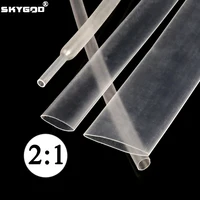 Tubo termorretráctil de 1 ~ 10m, diámetro transparente 2:1, 0,6mm ~ 80mm, manguito de tubo de poliolefina, reparación de cables, protector de cables DIY