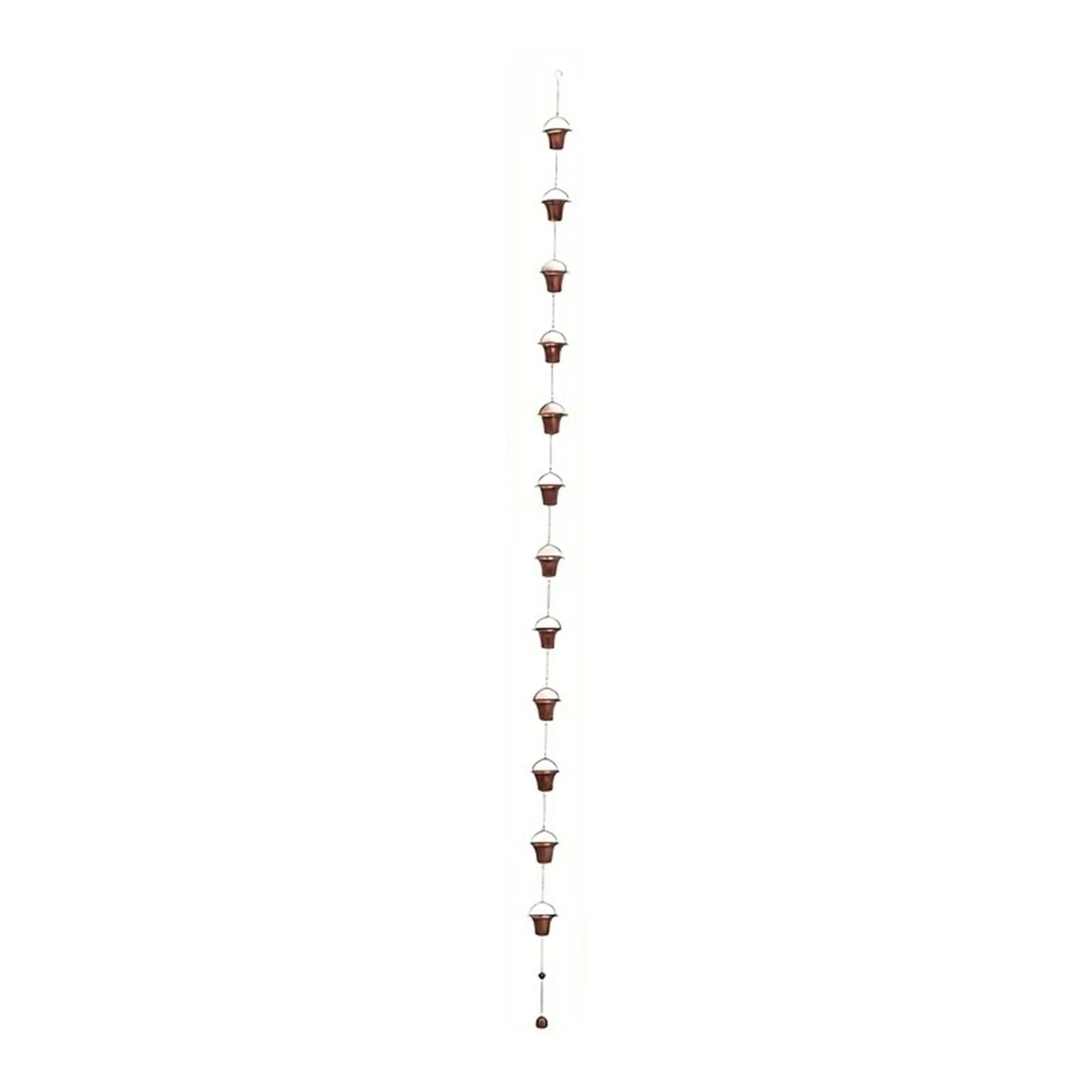 3.8M Lotus Drip Chains with Bell Monarch Rain Gutter Chime Chain Functional & Decorative for Outdoor Sturdy Heavy Duty Gutter