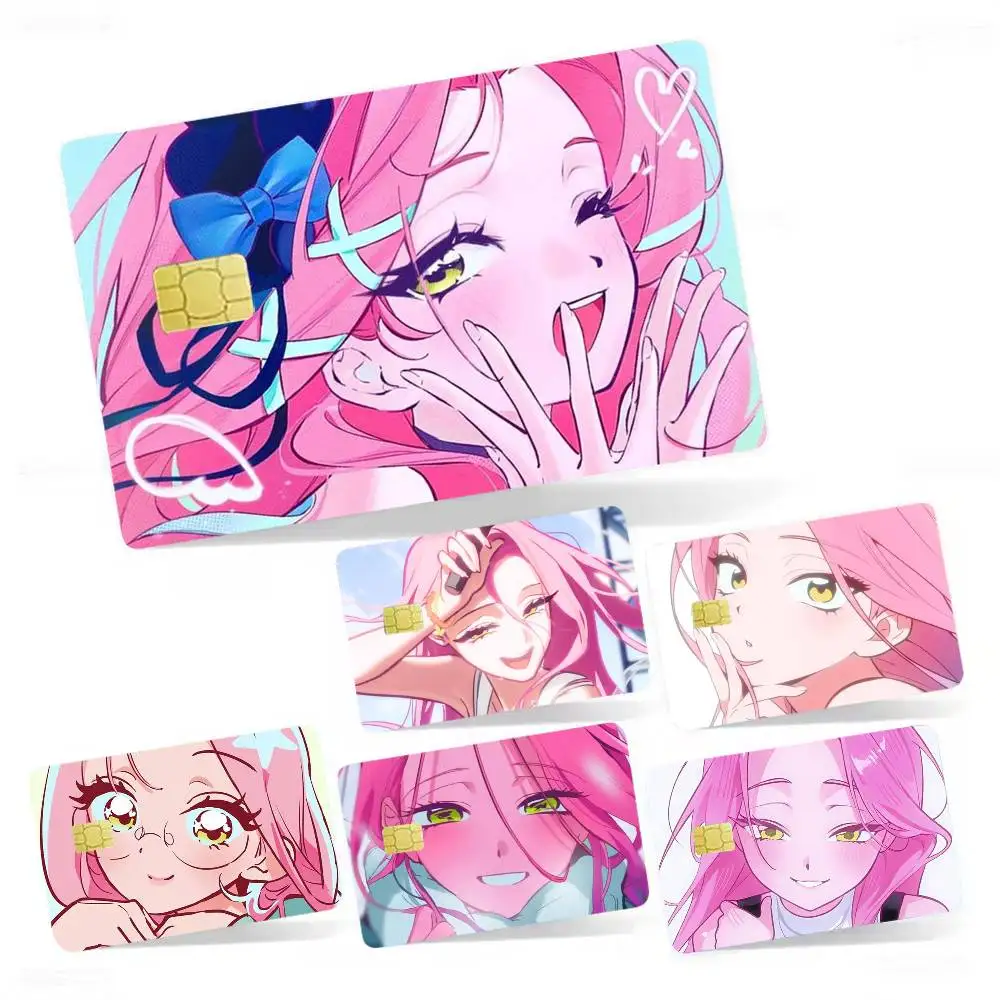 A-Alien Stage M-Mizi 4pcs 1Set Laser Holographic Sticker Skin Cover for Credit Bank Debit Card