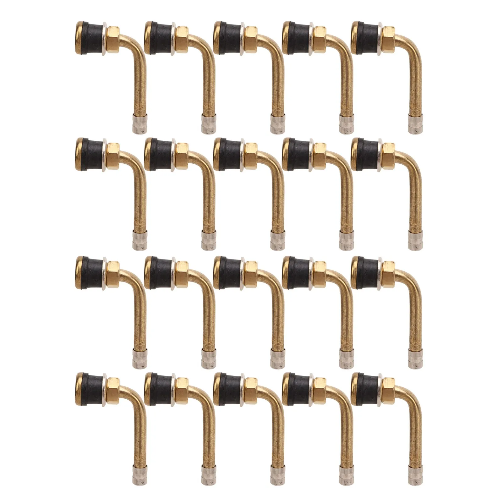 

20 шт., медный клапан для шин, устойчивый к царапинам, удлинитель штока клапана для грузовика, прицепа, автофургона, для отдыха