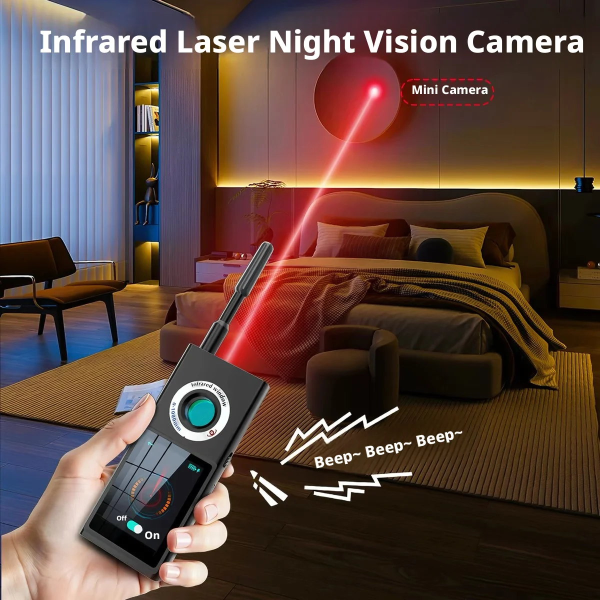 NEW AI intelligent signal detector Infrared hidden camera magnetic GPS tracker detection device trigger alarm security gadgets